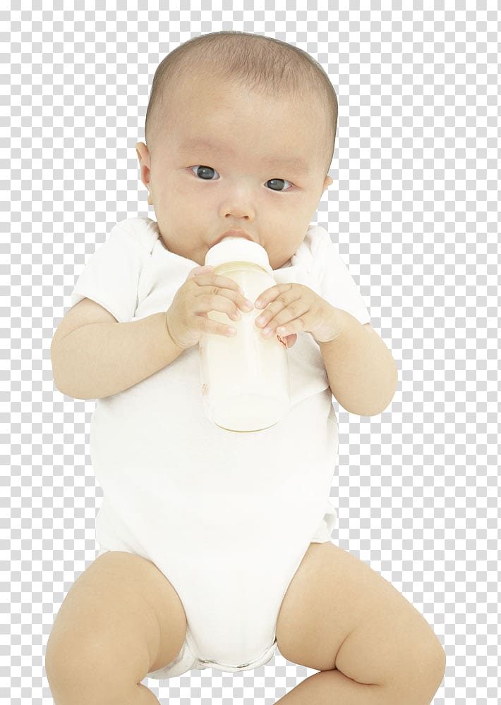 Milk Infant Child Drinking Breastfeeding, Cute little baby holding a bottle of milk transparent background PNG clipart