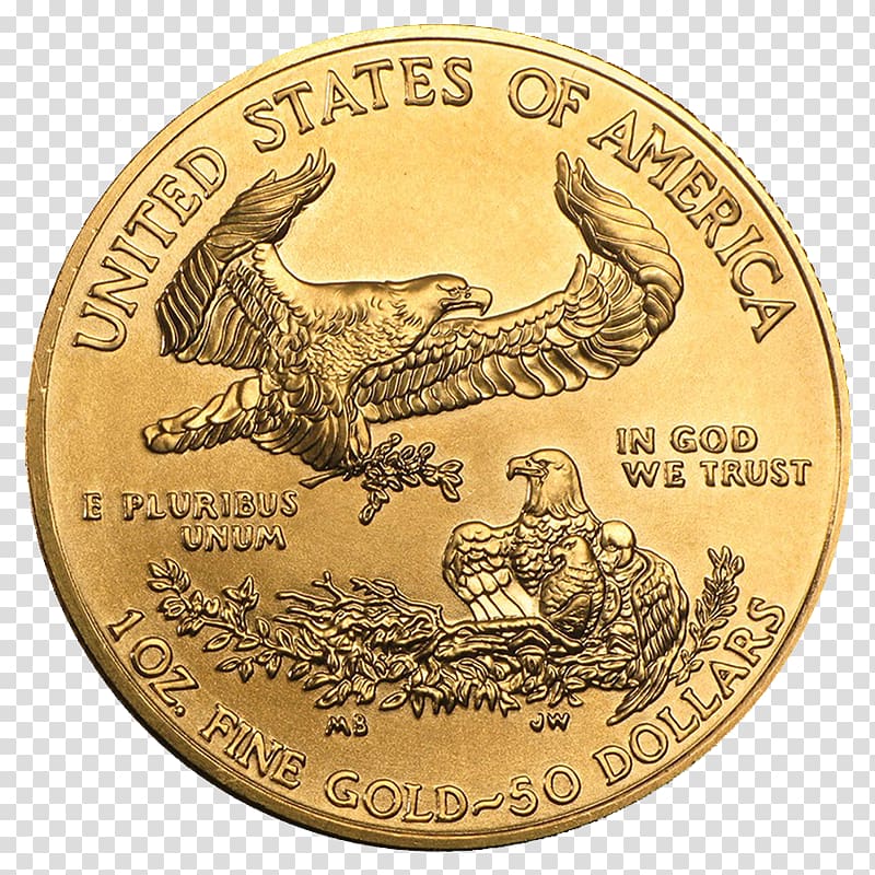 American Gold Eagle Bullion coin Uncirculated coin, eagle transparent background PNG clipart