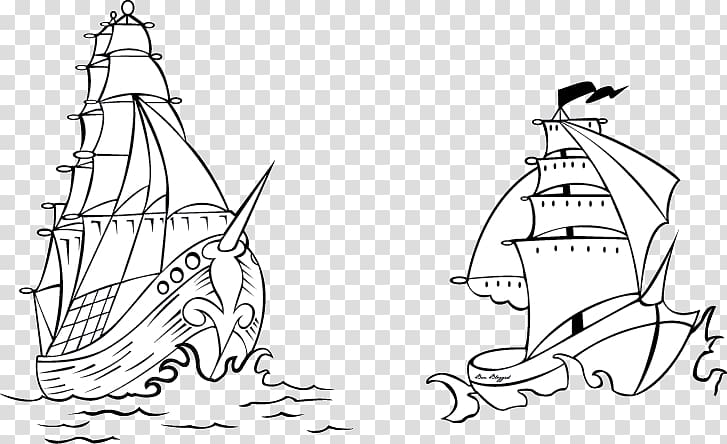 Tattoo Ship Drawing Sailboat, sailboat transparent background PNG clipart