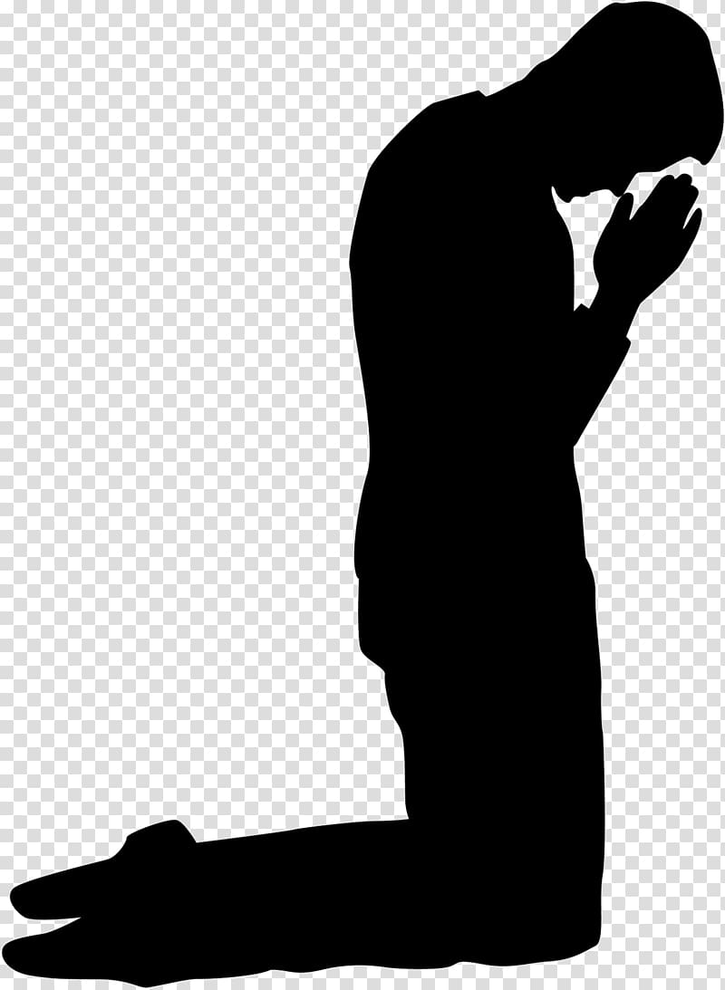 Prayer Kneeling , praying silhouette transparent background PNG clipart
