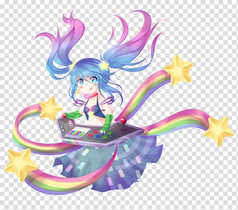 League of Legends World Championship Ahri Fan art, rainbow night transparent background PNG clipart