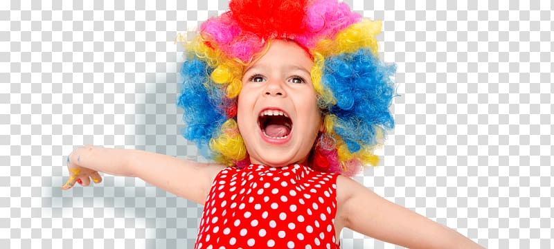 Child Clown , singing girl transparent background PNG clipart