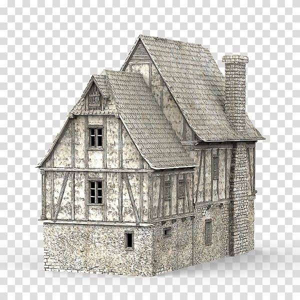 Middle Ages House Medieval architecture Roof Building, house transparent background PNG clipart