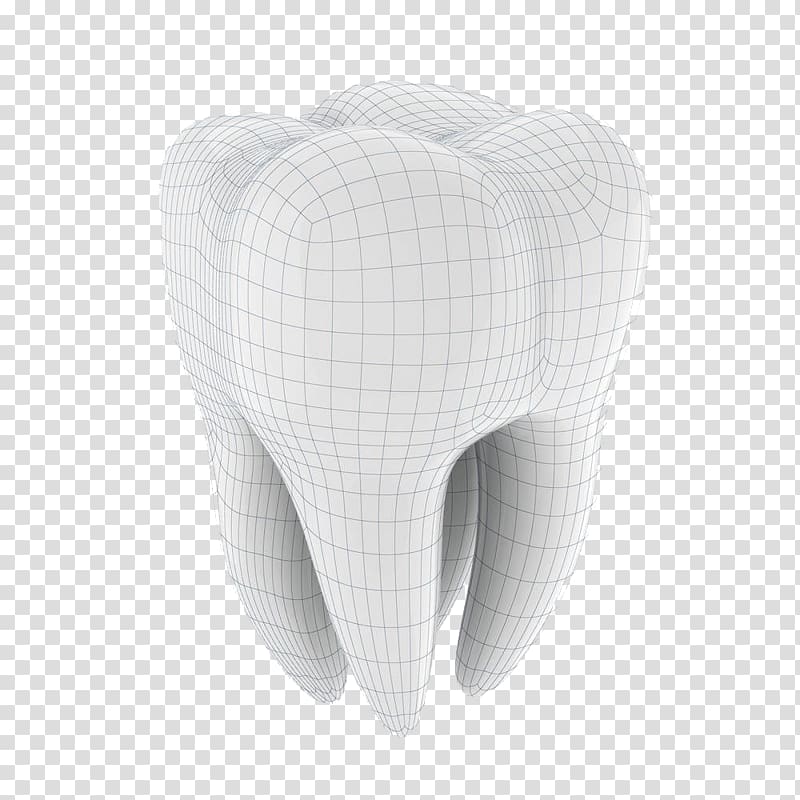 white tooth 3D illustration, Tooth pathology Deciduous teeth, Mesh teeth transparent background PNG clipart
