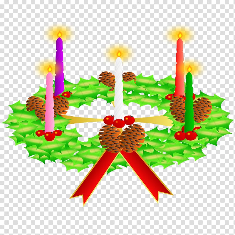 Advent wreath Advent Sunday Christmas , Church Candles transparent background PNG clipart