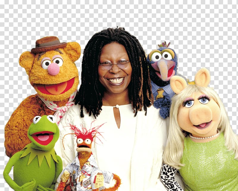 Sesame Street characters, Whoopi Goldberg and Muppets transparent background PNG clipart