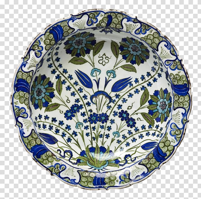 Plate Ceramic Blue and white pottery Cobalt blue Platter, blue and white porcelain plate transparent background PNG clipart