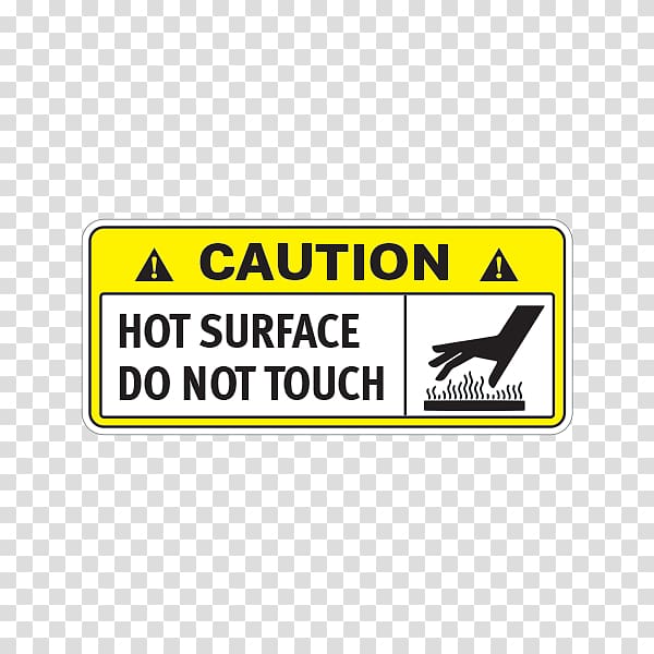 Label Sticker Polyvinyl chloride Vinyl group Product, caution hot surface transparent background PNG clipart