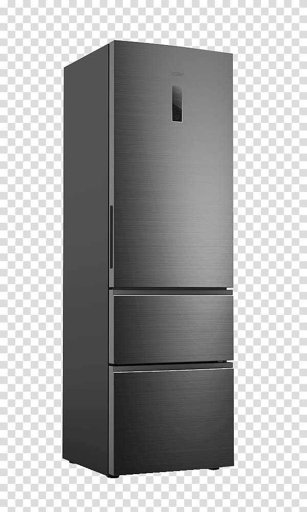 Refrigerator Home appliance, Gray three-door refrigerator transparent background PNG clipart