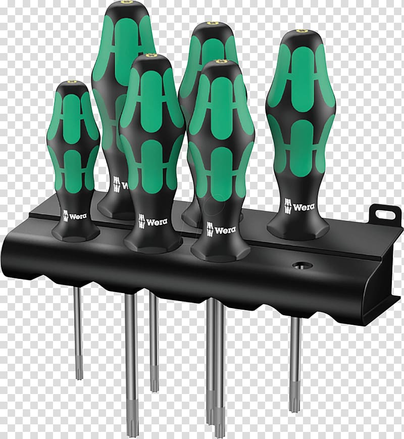 Wera Tools Torx Wera Kraftform Plus 334/6 Lasertip Screwdriver Set, screwdriver transparent background PNG clipart