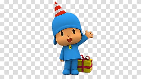 toddler wearing blue hat, Pocoyo Party transparent background PNG clipart