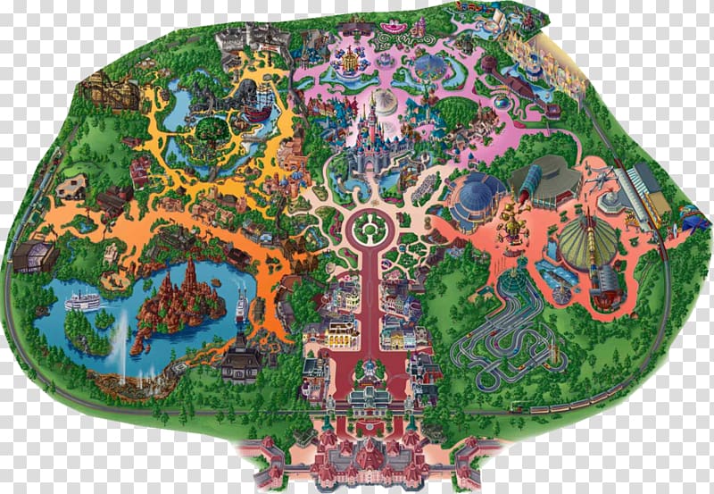 Map of Disneyland Paris and Walt Disney Studios