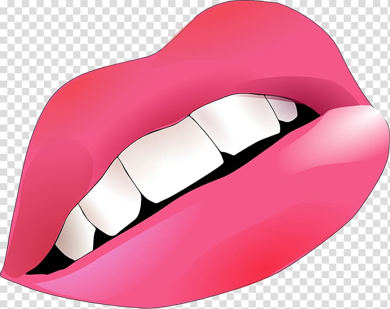 Lip Mouth Kiss Animation , Pink Lips transparent background PNG clipart