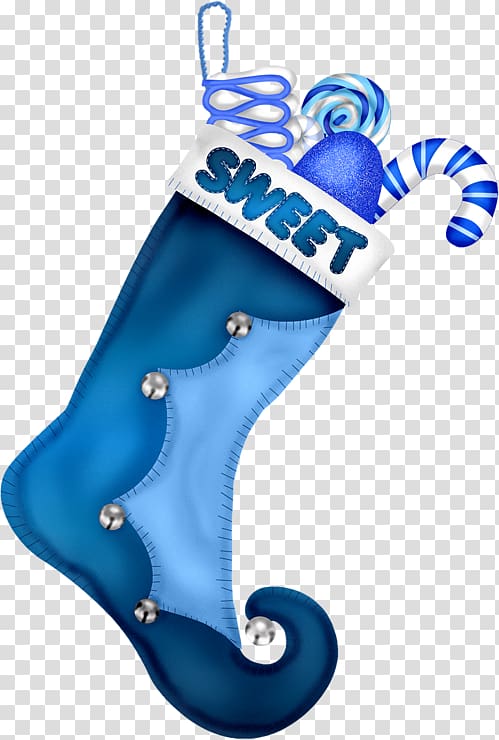 Sock Blue Christmas Day Christmas ings, socks transparent background PNG clipart
