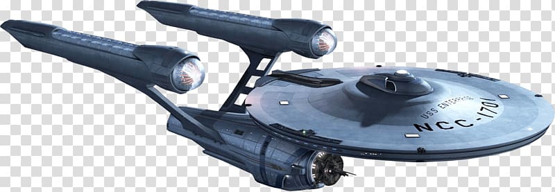 gray and black spaceship illustration, Starship Enterprise transparent background PNG clipart