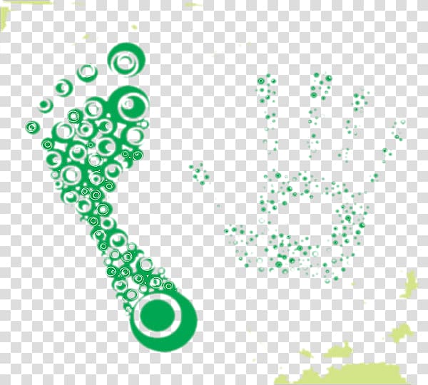 Green Hand, Green palm footprints transparent background PNG clipart