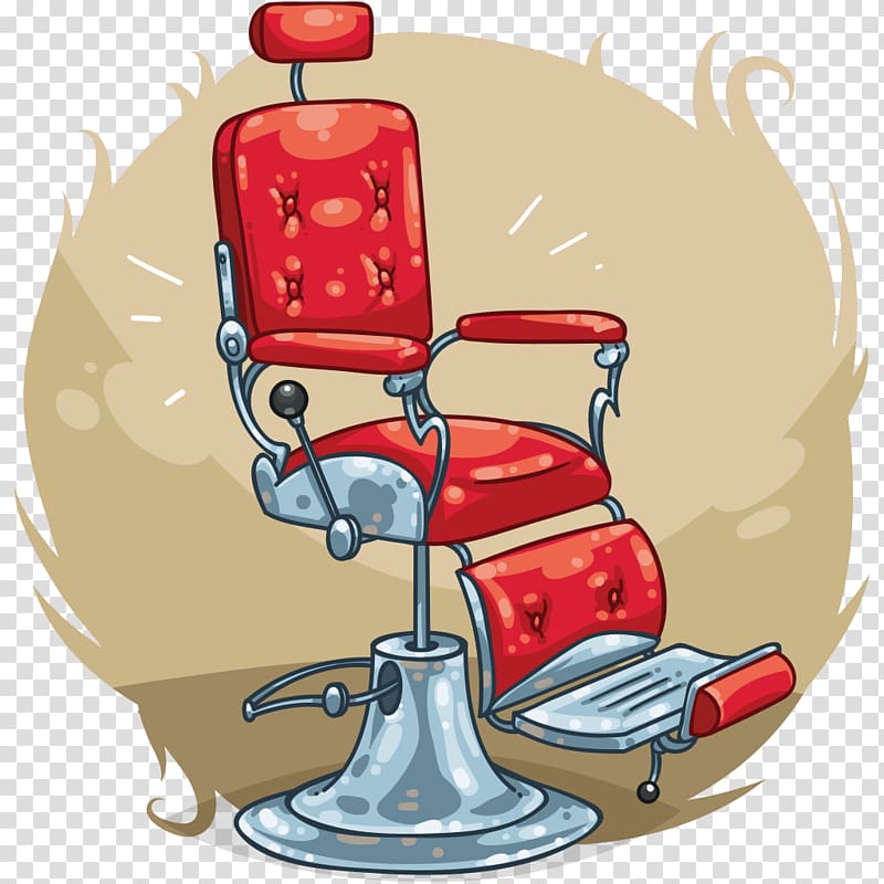 Barber chair Comb Hair-cutting shears, chair transparent background PNG clipart