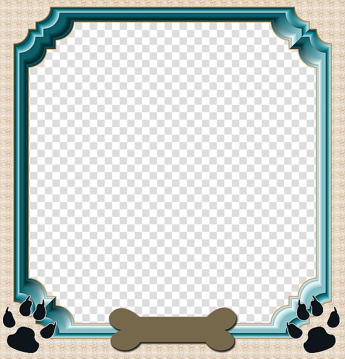 blue frame template, Labrador Retriever Puppy frame Pet Illustration, Puppy Border transparent background PNG clipart