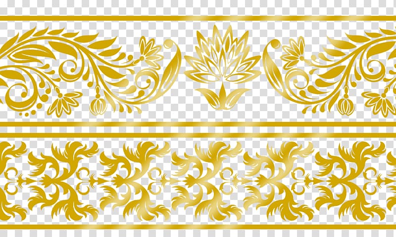 beige floral frame, Visual arts , Gold lace border pattern material transparent background PNG clipart