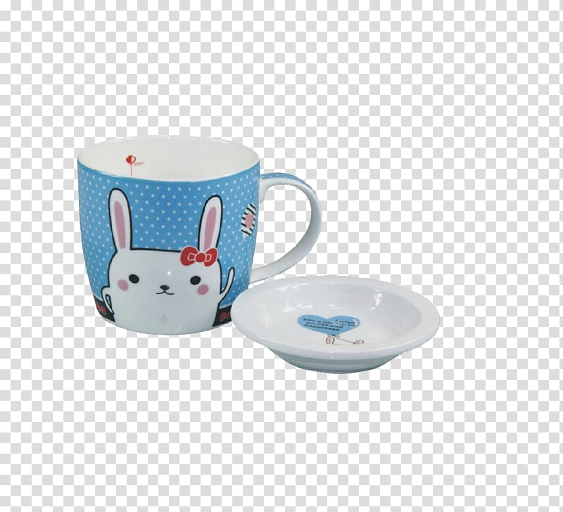 Coffee cup European rabbit, cup transparent background PNG clipart