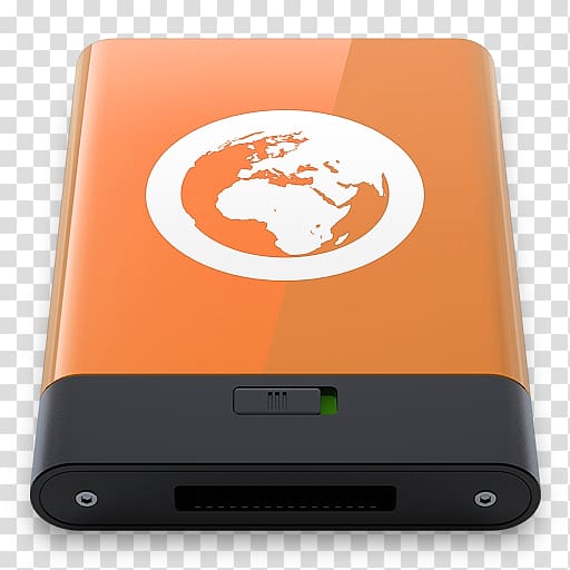orange andblack power bank, electronic device gadget multimedia, Orange Server W transparent background PNG clipart