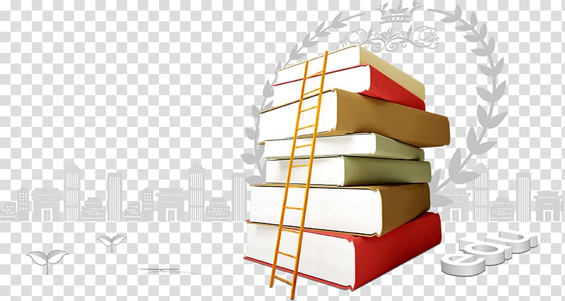 Poster, Books and ladders transparent background PNG clipart