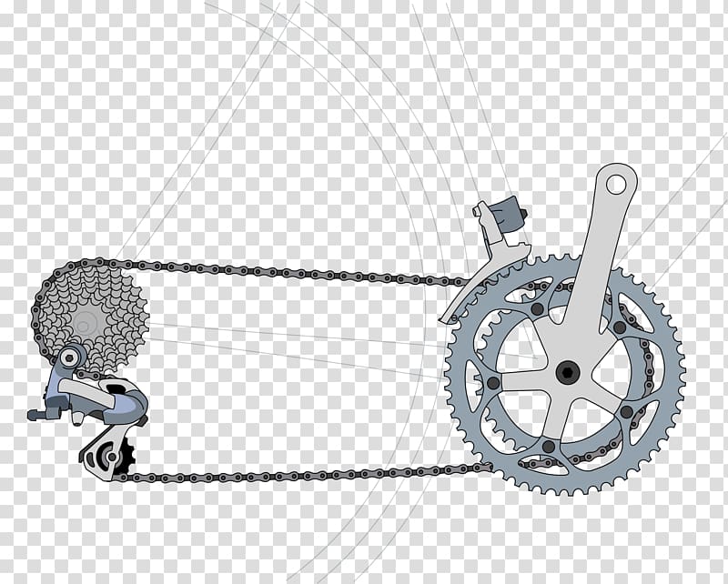 Bicycle gearing Bicycle Derailleurs Cycling, chain transparent background PNG clipart