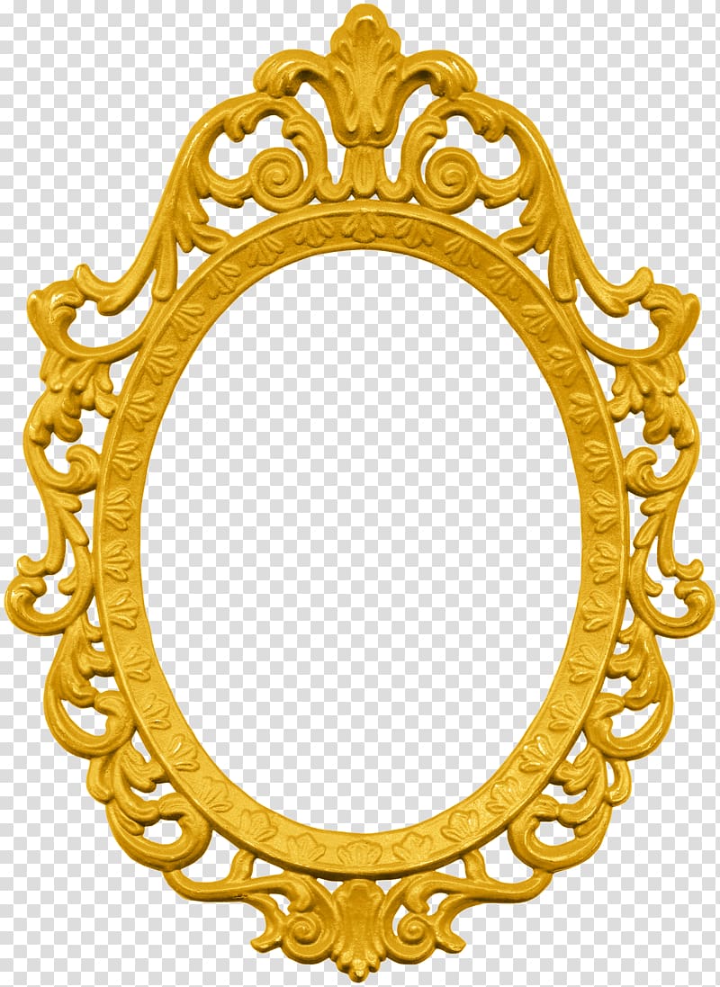 Oval ornate frame illustration, Frames Magic Mirror