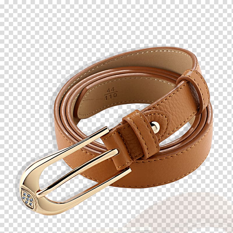 Belt buckle Leather Belt buckle Taobao, Product kind brown leather belt, Ms. Belt transparent background PNG clipart