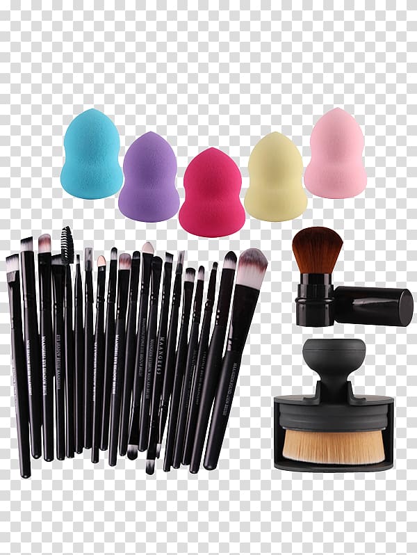 Makeup brush Cosmetics Foundation Rouge, makeup tools transparent background PNG clipart