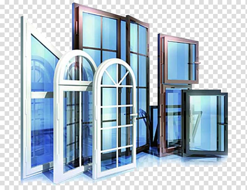 Window Door Polyvinyl chloride Insulated glazing Plastic, Glass windows glass doors transparent background PNG clipart