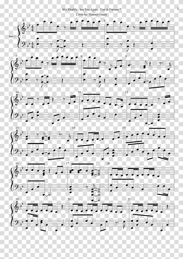 Sheet Music See You Again Musical notation Piano Für Elise, sheet music transparent background PNG clipart