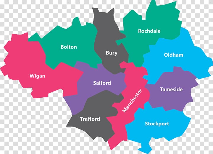 Greater Manchester Statutory City Region Bolton Map , map transparent background PNG clipart