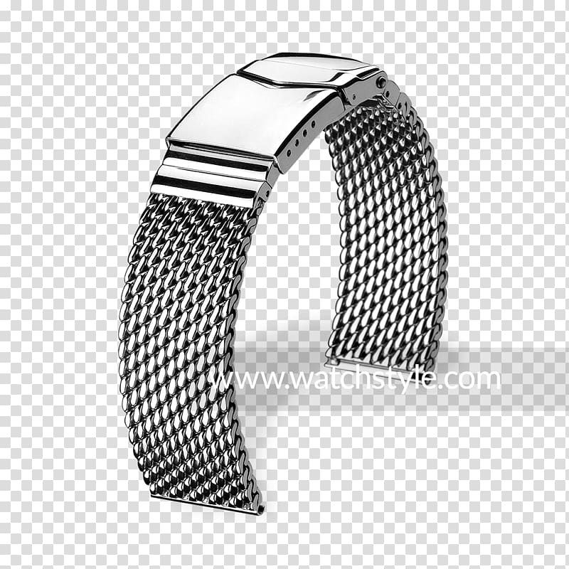 Veal Milanese Watch strap Steel Mesh, steel mesh transparent background PNG clipart