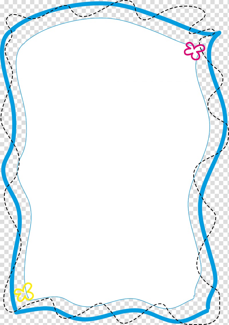 cute blue border png