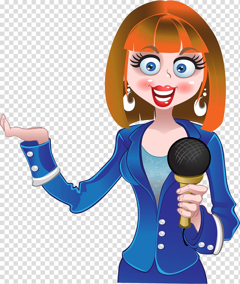 journaliste reporter clipart people