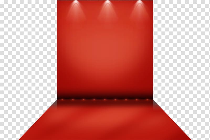 red stage illustration, Rectangle Red, Simple red lights and stage transparent background PNG clipart