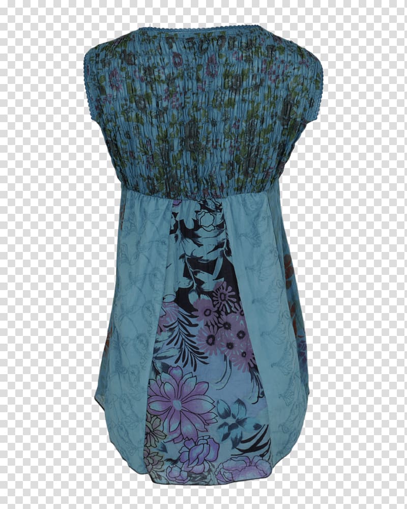 Blouse Dress Turquoise, Long Vest Knit transparent background PNG clipart