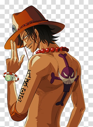 Personagem de One Piece, Portgas D. Ace Edward Newgate Estatueta de  Pirataria, One Piece, laranja, adesivo, personagem fictício png