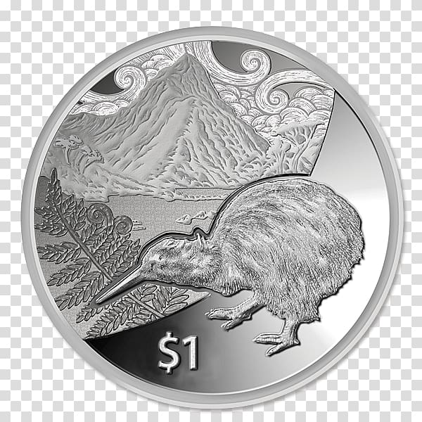 New Zealand dollar Perth Mint Proof coinage, silver coin transparent background PNG clipart