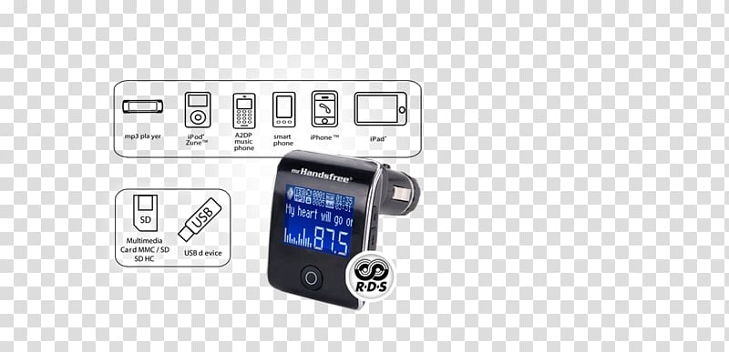 Mobile Phone Accessories Electronics, FM Transmitter transparent background PNG clipart