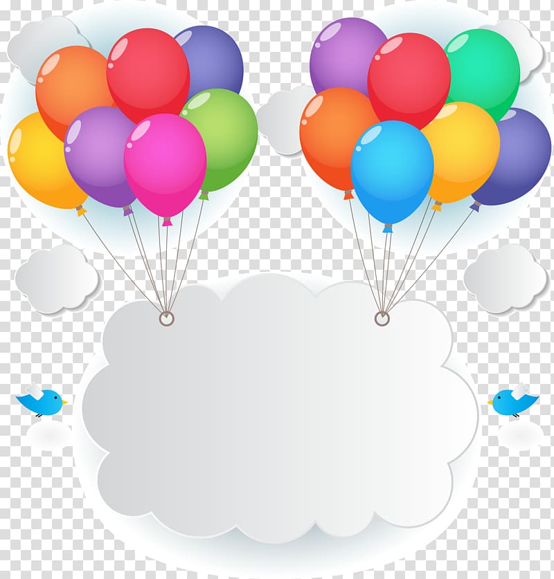 assorted-color balloon illustration, Birthday Wish Balloon , dialog balloon transparent background PNG clipart