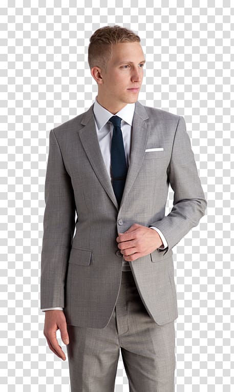 Light Grey Tuxedo M. Business, Gray Suit transparent background PNG clipart