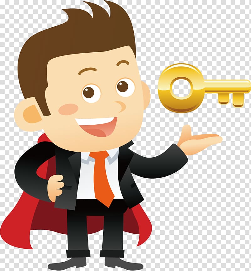 Web development Business Marketing Service Company, Golden key figure transparent background PNG clipart