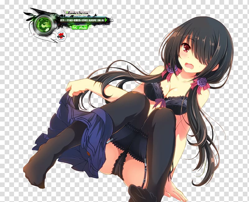 Black hair Red hair Anime, hair, black Hair, manga, people png