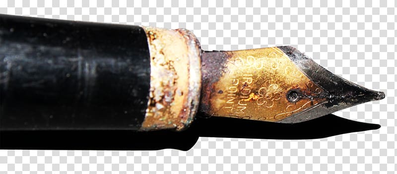 Fountain pen Metal Rust Oxide, Gold rust pen transparent background PNG clipart