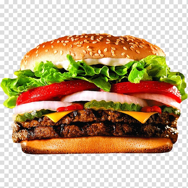 Hamburger Whopper Cheeseburger Fast food Big King, others transparent background PNG clipart