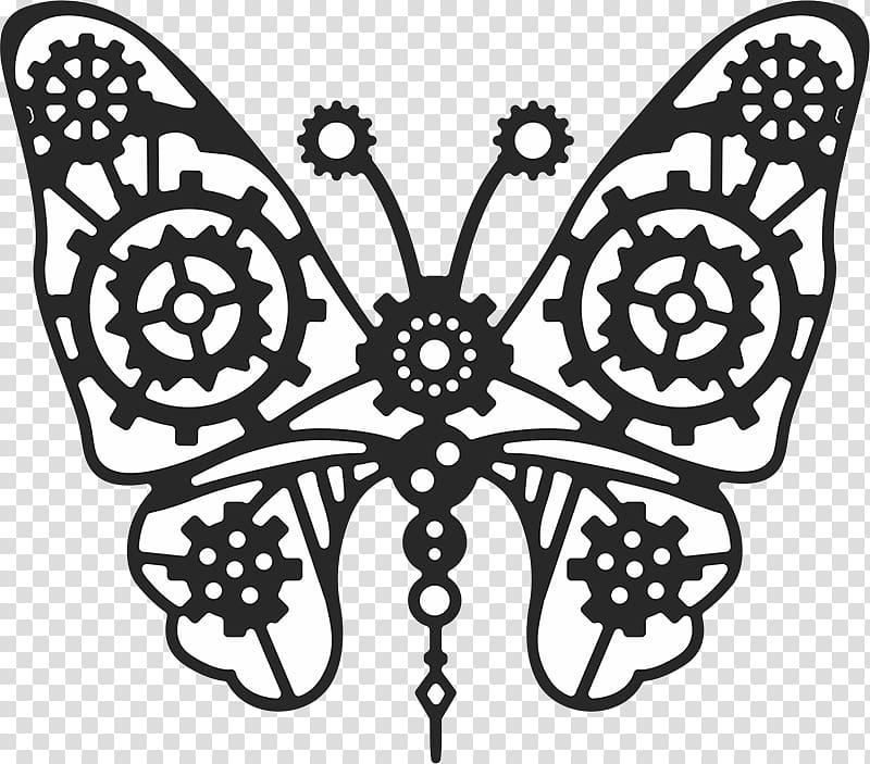 Butterfly Cheery Lynn Designs Gear Die, butterfly transparent background PNG clipart
