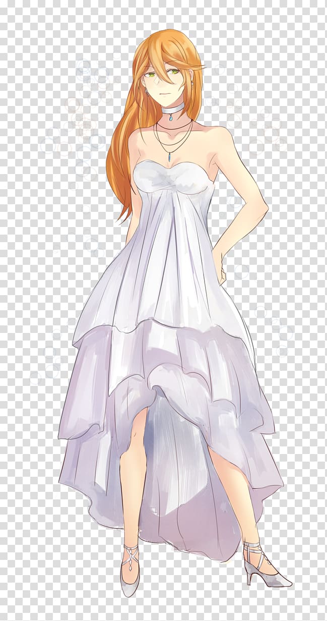 Gown Fairy Pin-up girl Human hair color, anime welcome transparent background PNG clipart