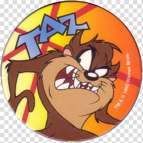 Milk caps Tasmanian Devil Looney Tunes Cartoon, Tazmanian transparent background PNG clipart